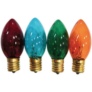 C9 Multi-Color Transparent 120V Replacement Light Bulb (4-Pack)