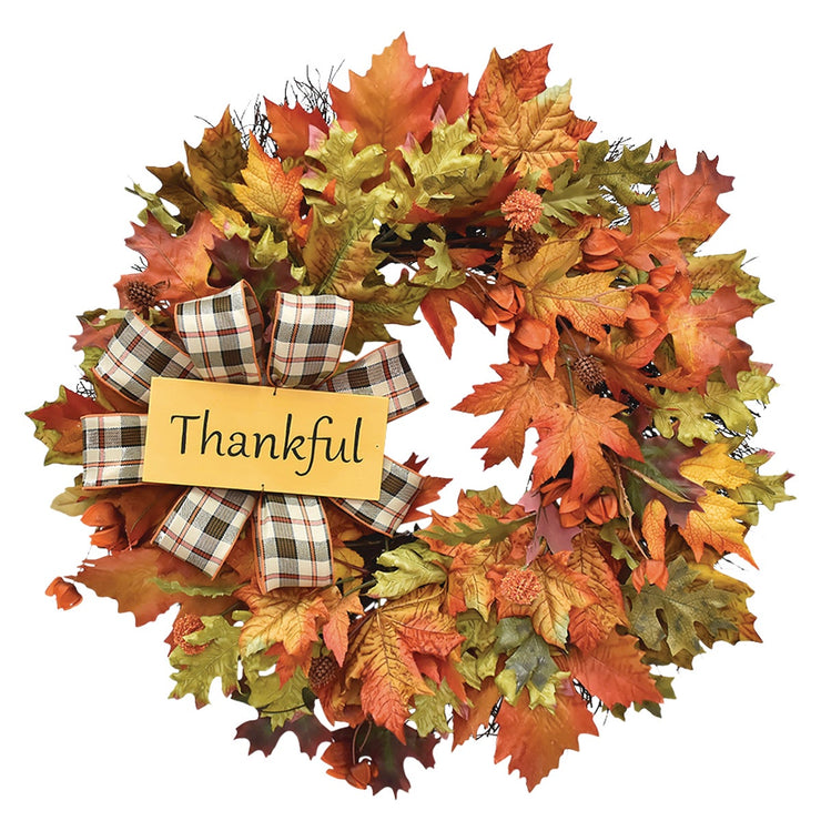 Branden 24 In. Artificial Autumn Wreath