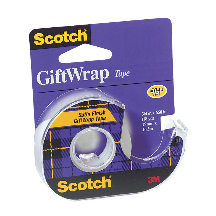 3M Scotch 3/4 In. x 650 In. Gift-Wrap Transparent Tape