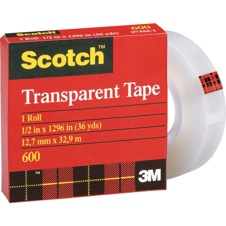 3M Scotch 1/2 In. x 36 Yd. Transparent Tape Refill