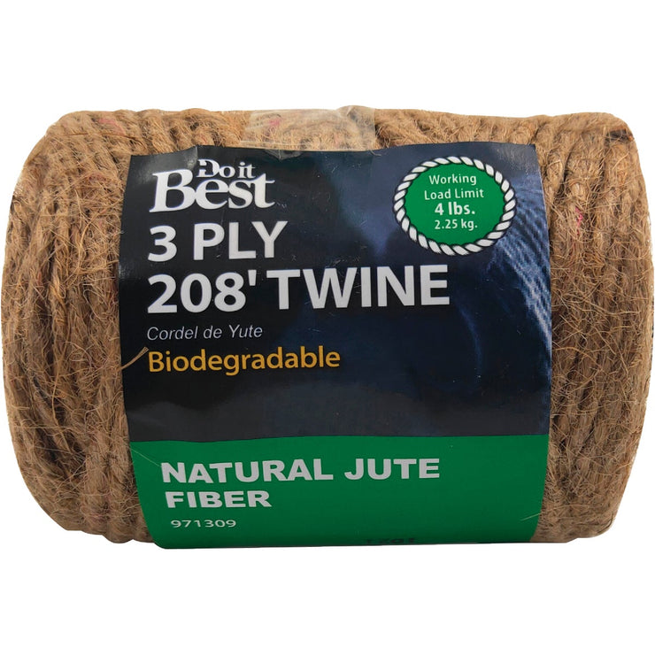 Do it Best 3-Ply x 208 Ft. Brown Jute Biodegradable Twine