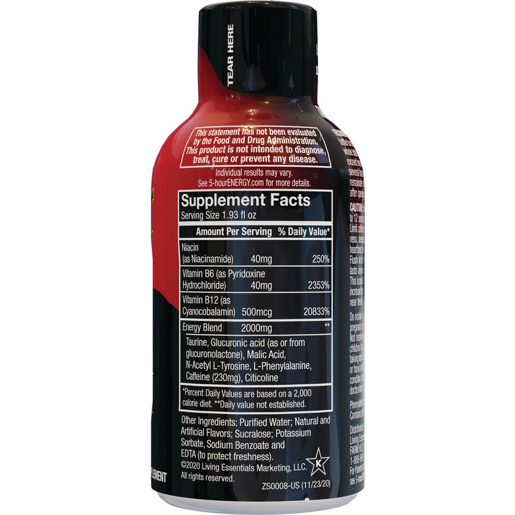 5 Hour Energy 1.93 Oz. Extra-Strength Berry Flavor Energy Drink