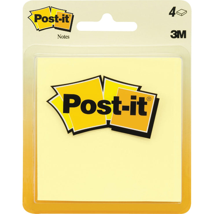 Post-It 2-7/8 In. X 2-7/8 In. Yellow Self-Stick Note Pad (4-Pack)