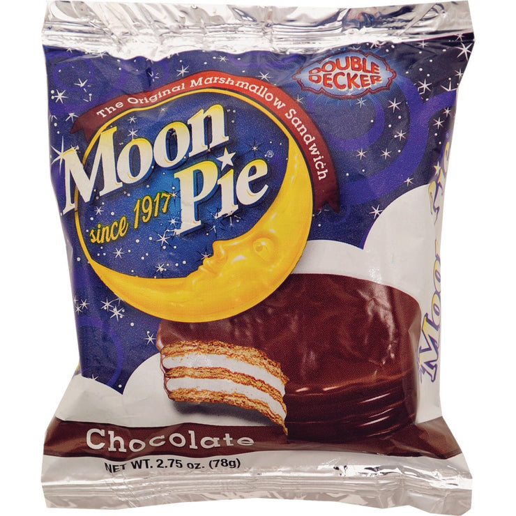 Double Decker Chocolate 2.75 Oz. Moon Pie Marshmallow Sandwich Cake