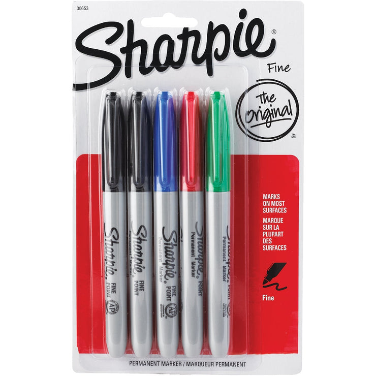 Sharpie Assorted Fine Point Permanent Marker (5-Pack)