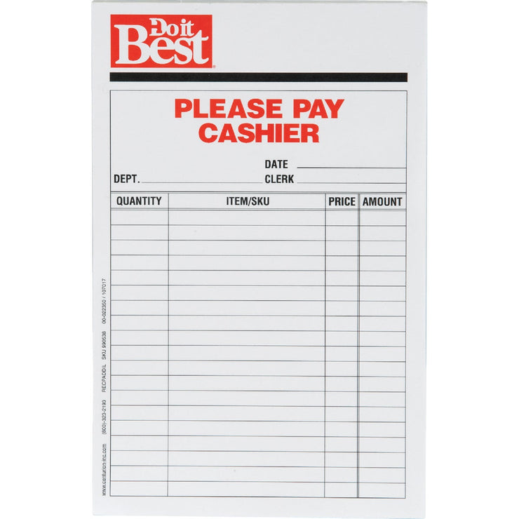 Centurion 5-1/2 In. x 8-1/2 In. 100 sheets Receipt Pad