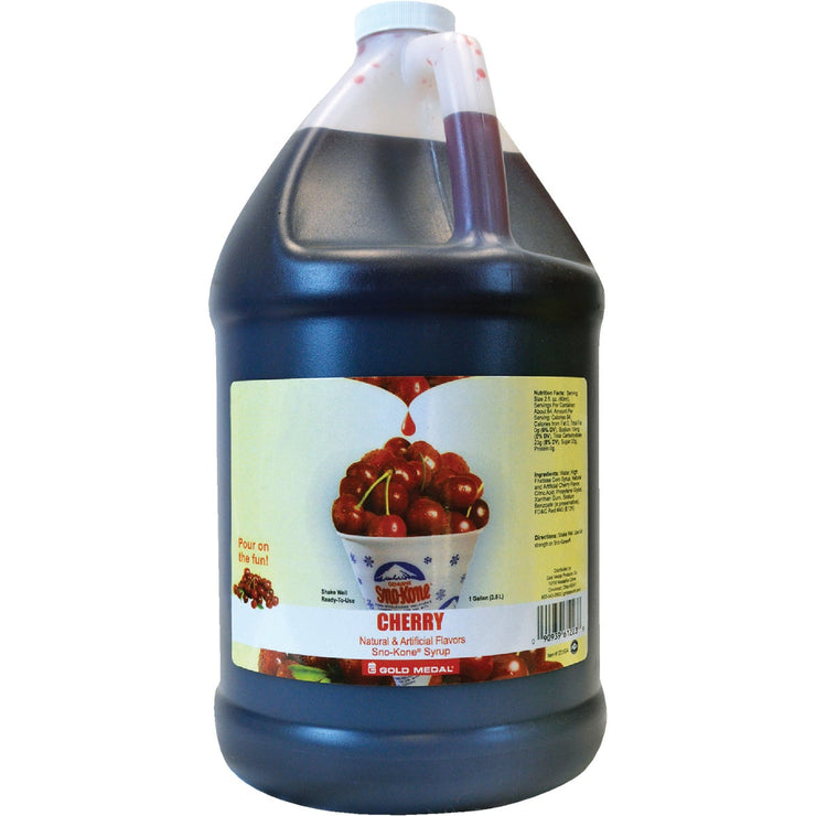 Gold Medal Cherry Sno-Kone Syrup, 1 Gal.