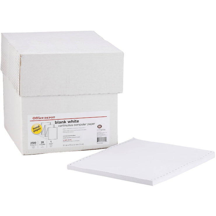 Staples 8-1/2 In. x 11 In. 20 Lb. White Blank Computer Printer Paper, 2500 Sheets