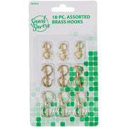 Smart Savers Brass Assorted Cup Hooks