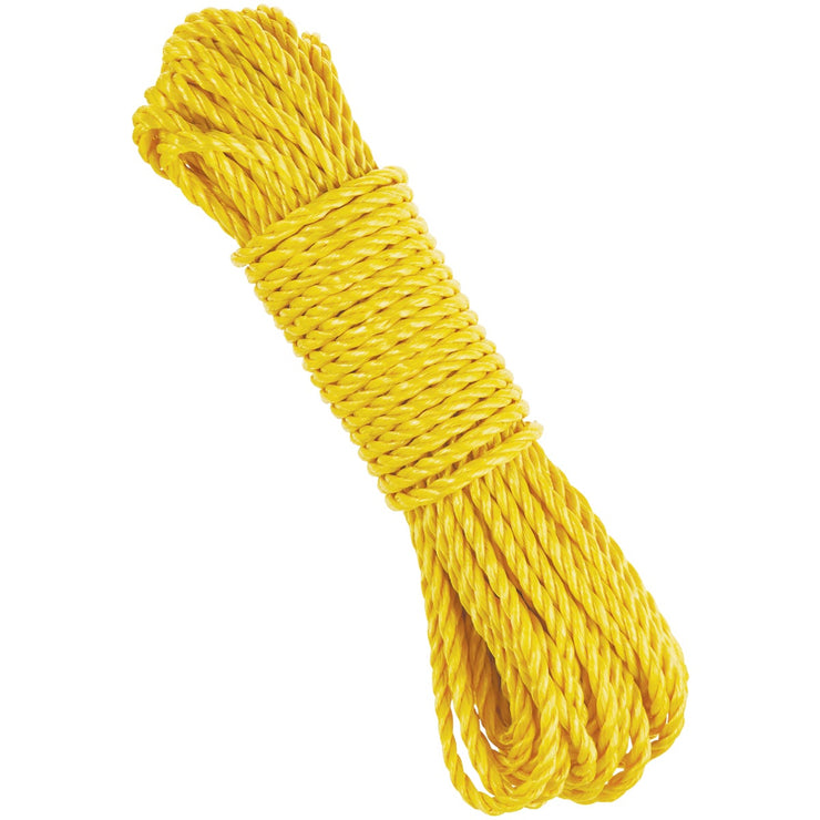 Smart Savers 5/16 In. x 50 Ft. Yellow Twisted Polypropylene Packaged Rope