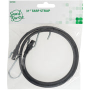 Smart Savers 5/8 In. x 30 In. Hook-to-Hook Rubber Tarp Strap, Black